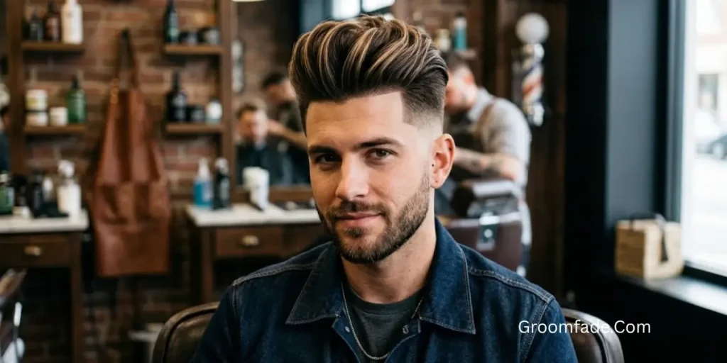 Pompadour With Highlights