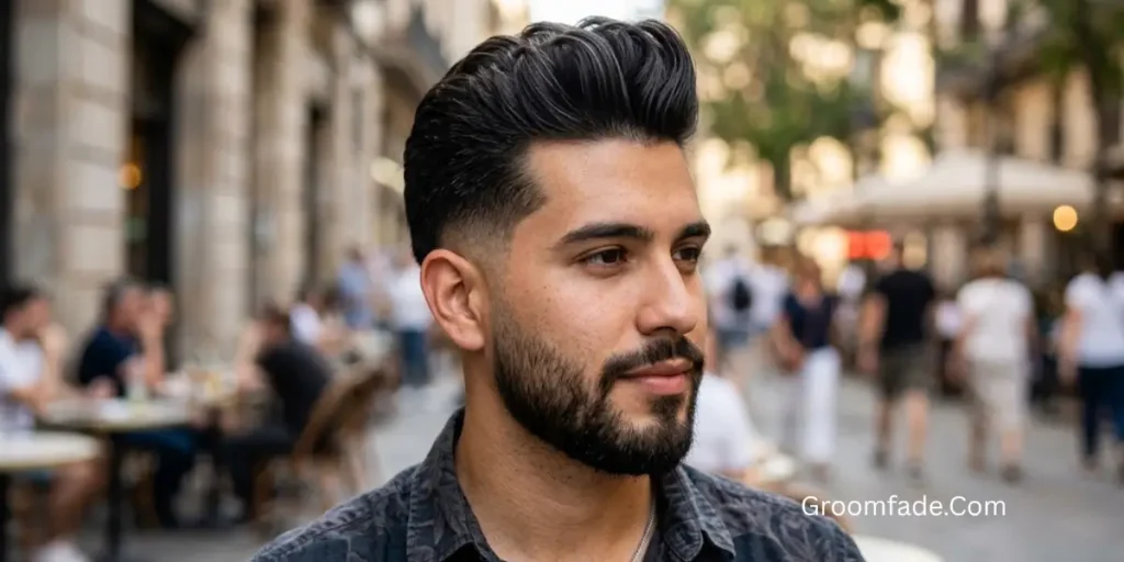 Pompadour With Low Fade