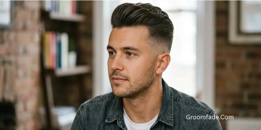 Quiff Haircut With a Low Fade
