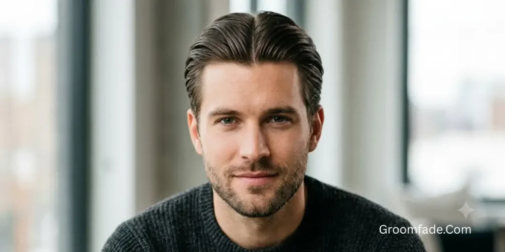 Slick Back Middle Part