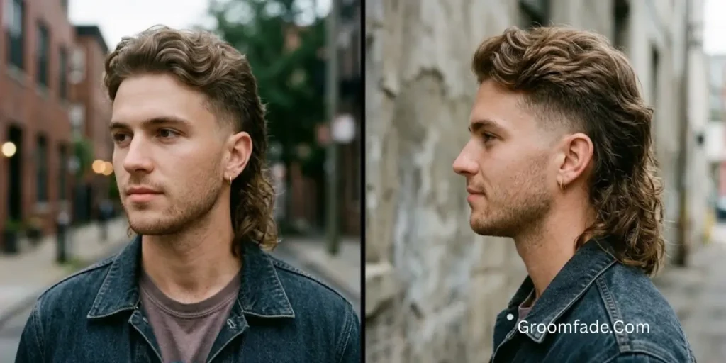 Temple Fade Mullet