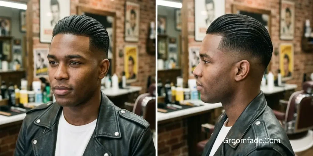 Temple Fade Slick Back