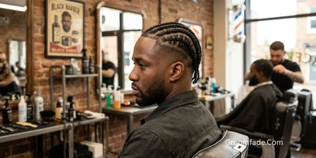 Temple Fade with Braids