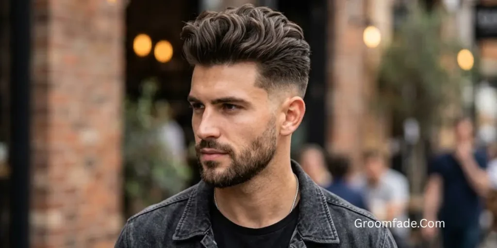 Textured Pompadour Fade