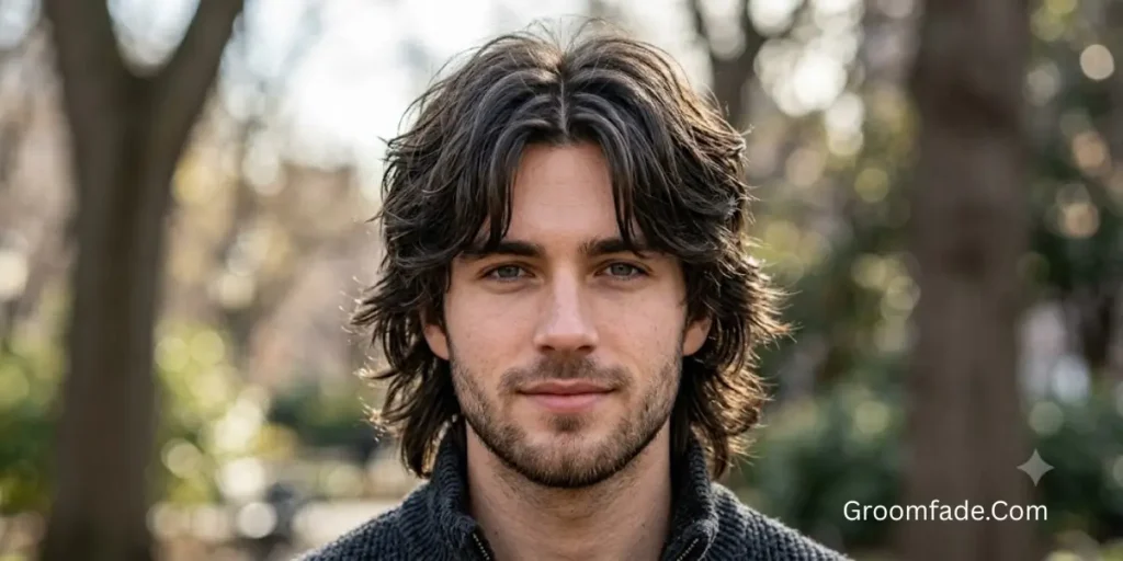 Wolf Cut Middle Part