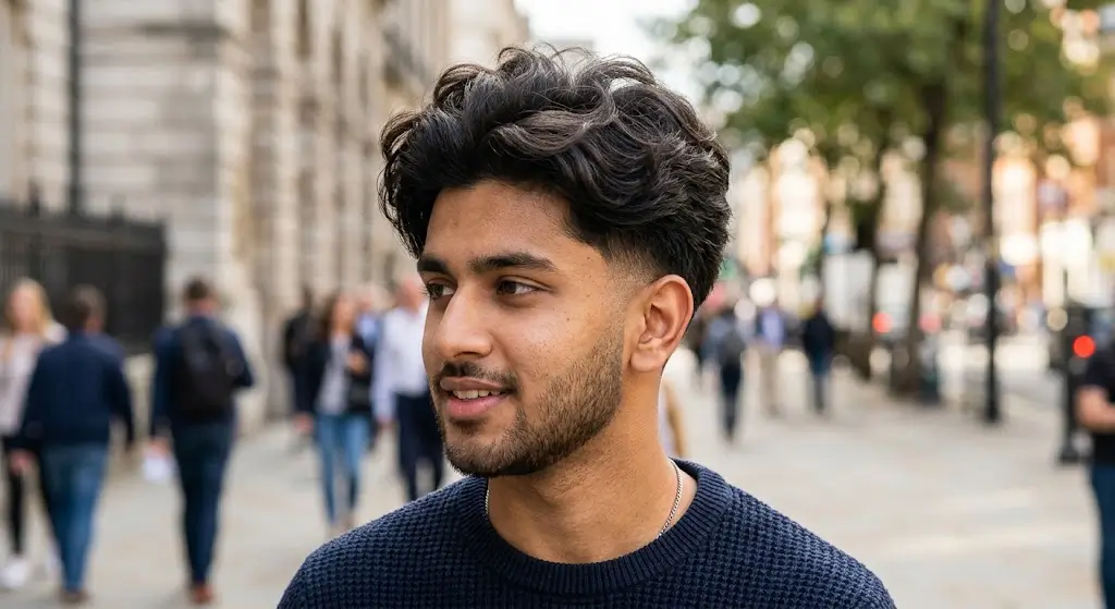 Low Taper With Messy Fluffy Hair