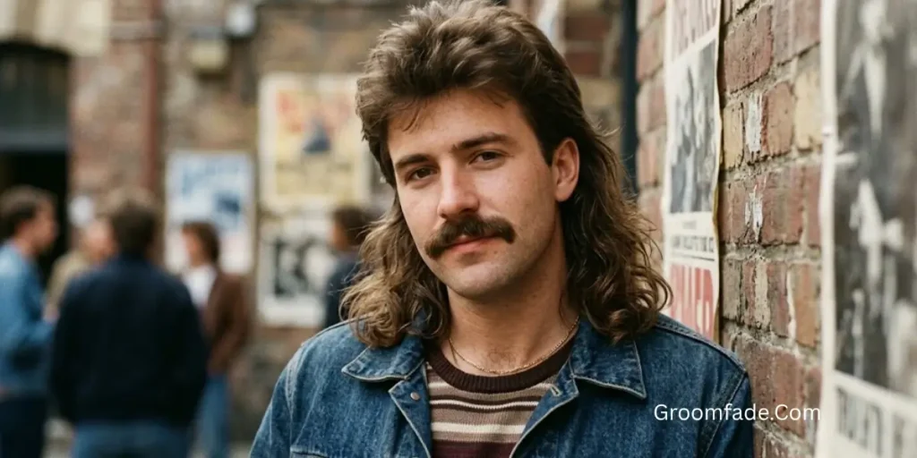80s Mullet With a Mustache