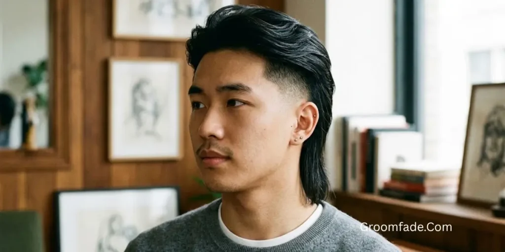 Asian Mullet With Low Fade