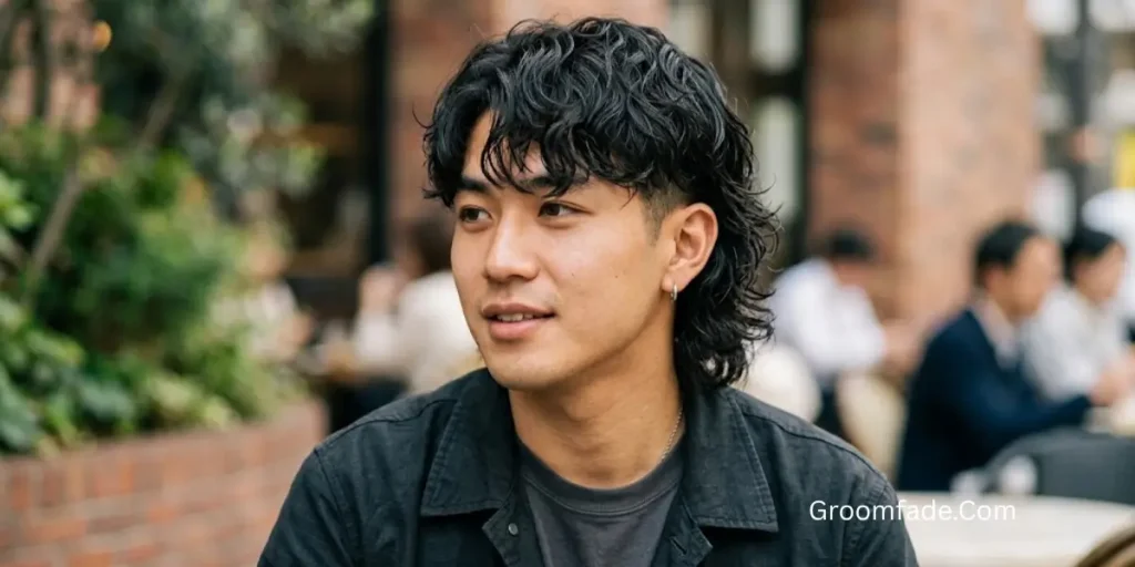 Asian Mullet for Wavy Hair
