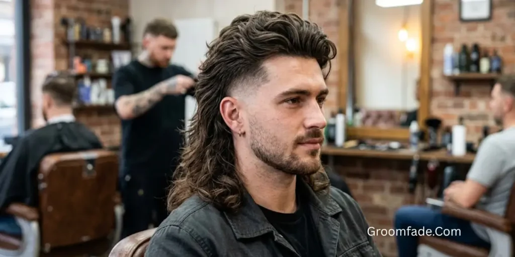 Burst Fade Long Mullet