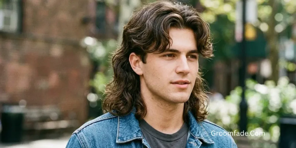 Classic Middle Part Mullet