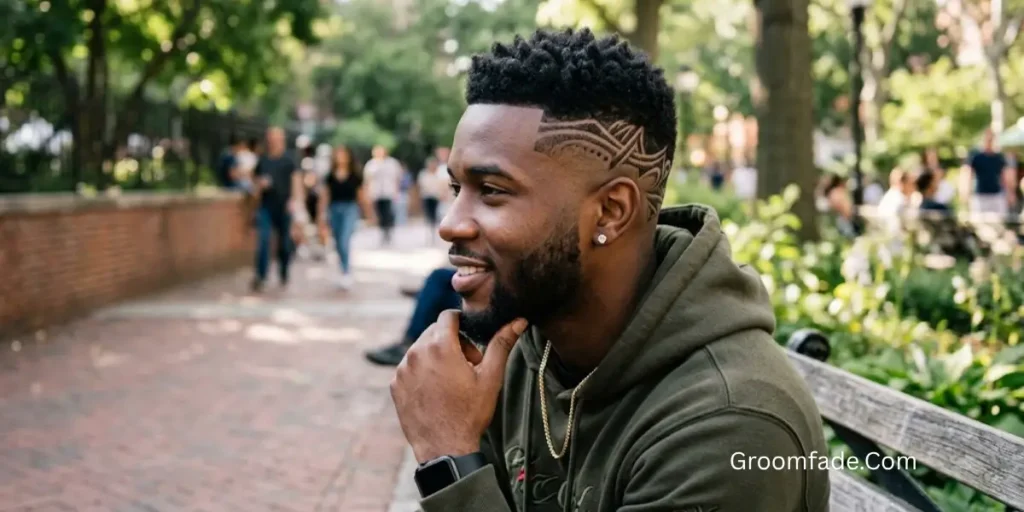 Juice Box Fade With a Freestyle Design