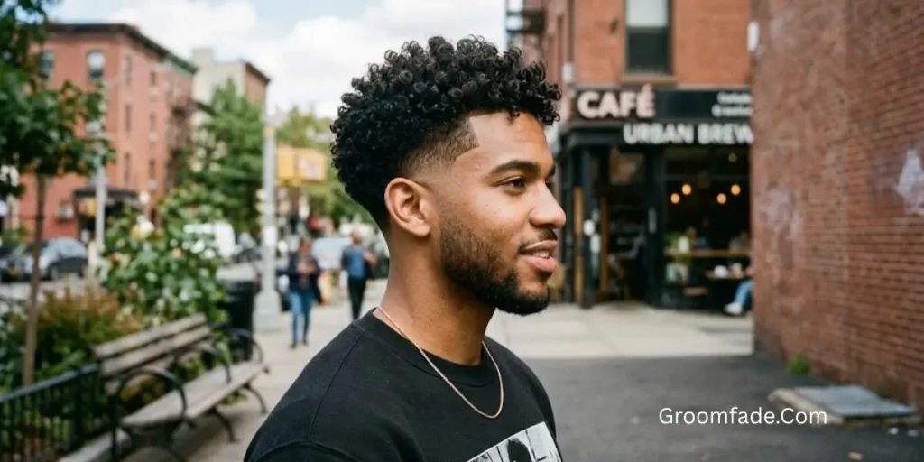 Juice Box Fade for Curly Hair