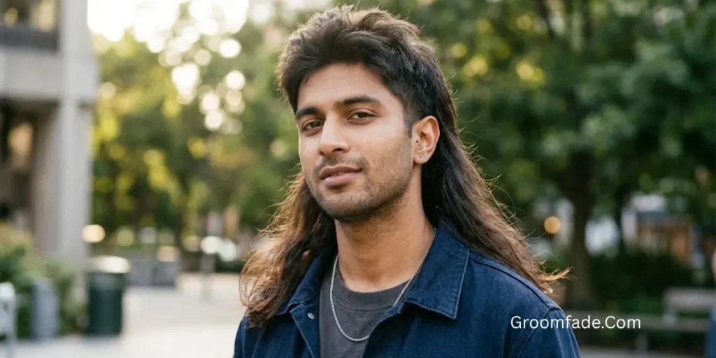 Long Fine Hair Mullet