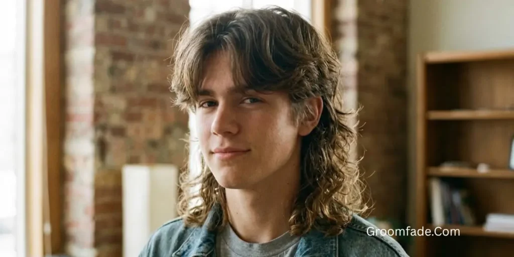 Long Middle Part Mullet