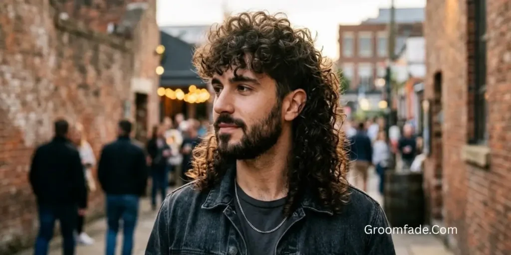 Long Mullet Men With Curly Hair