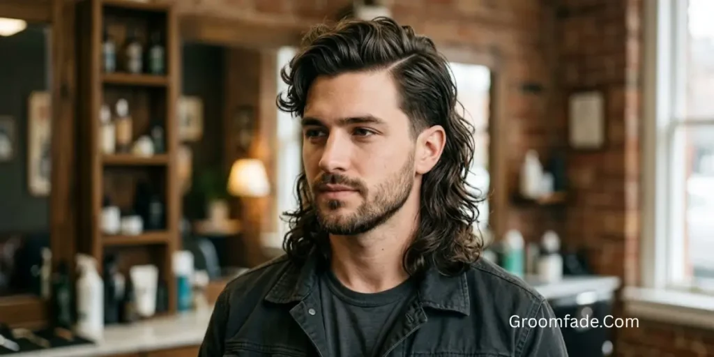Long Mullet With Side Part