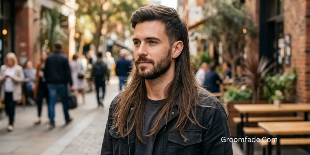 Long Straight Hair Mullet