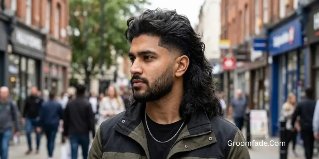 Low Burst Fade Mullet