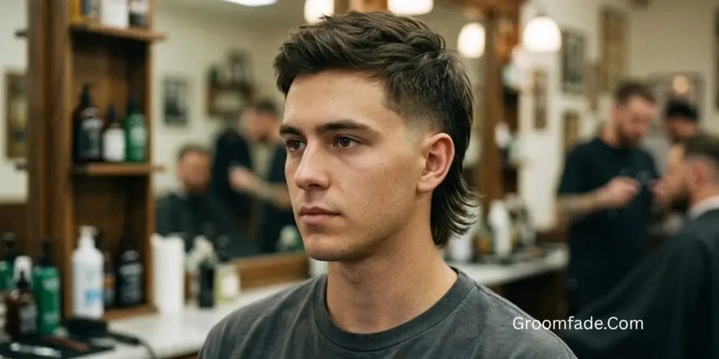 Low Fade Mullet for Straight Hair