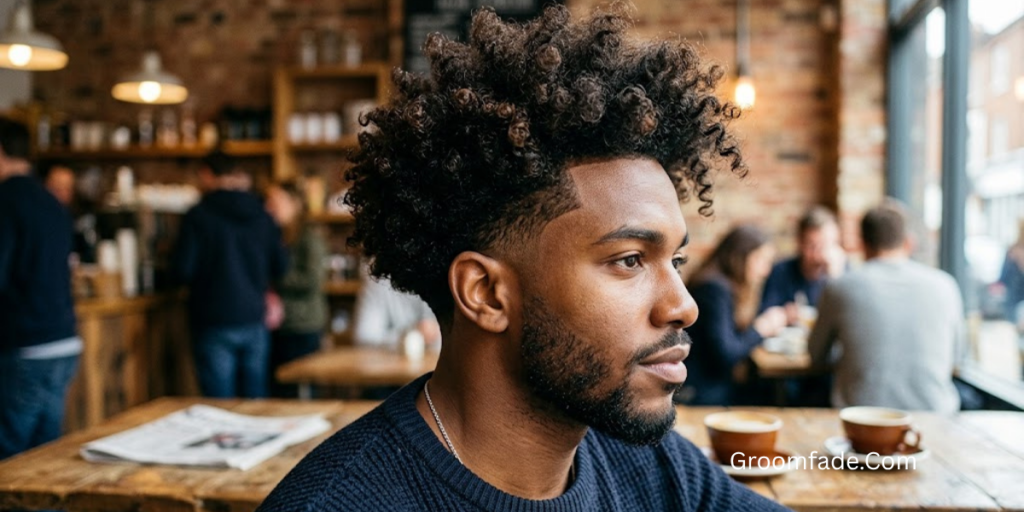 Low Taper With Curly Fluffy Hair