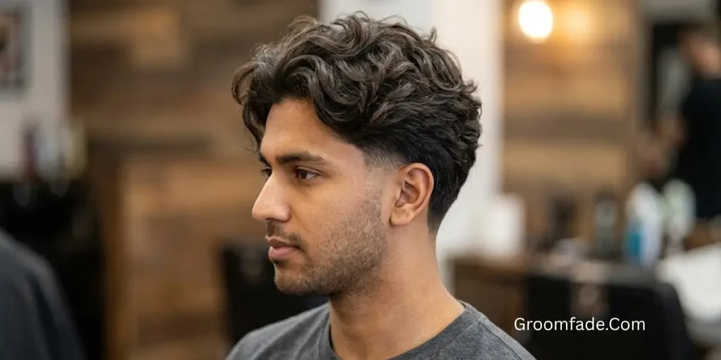 Low Taper With Wavy Fluffy Hair