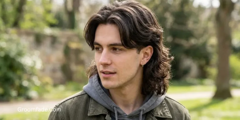 Middle Part Mullet