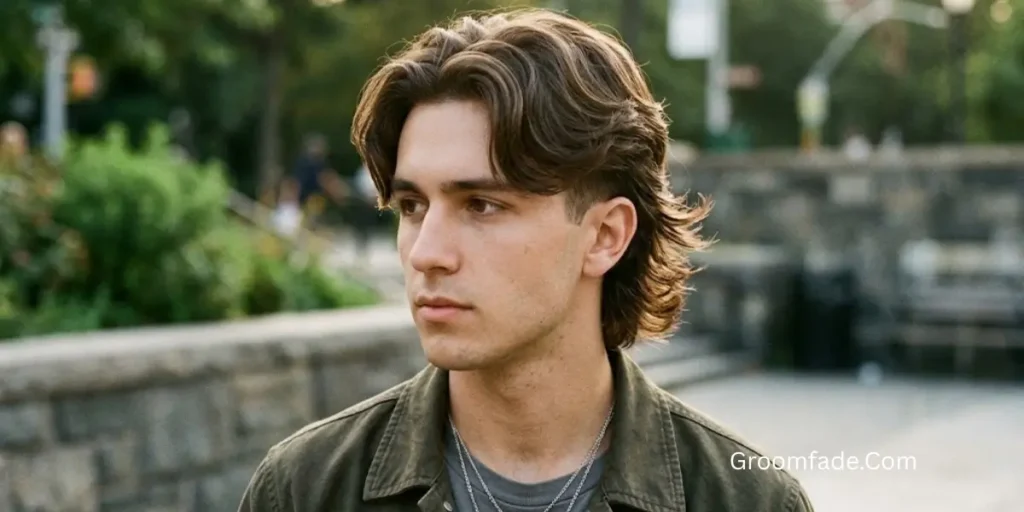 Middle Part Mullet With Flipped Ends