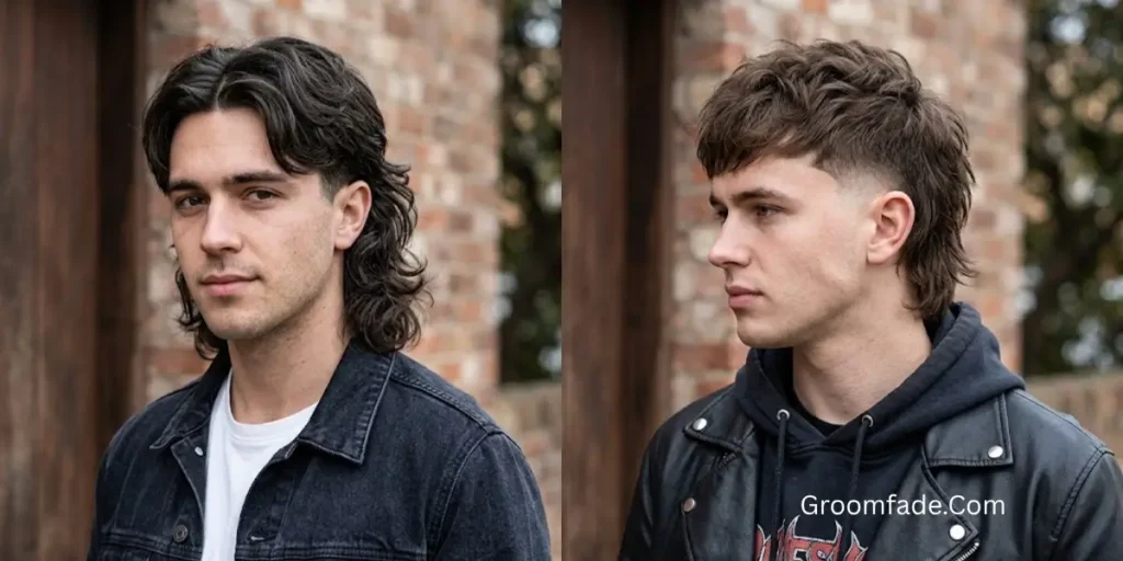 Middle Part Mullet vs Burst Fade Mullet
