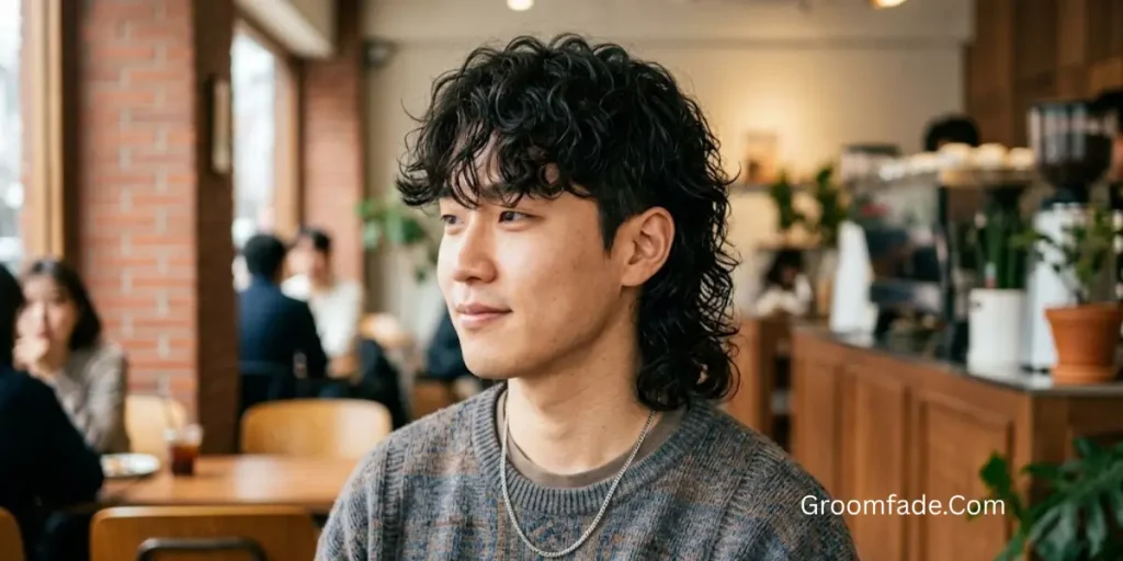 Permed Asian Mullet