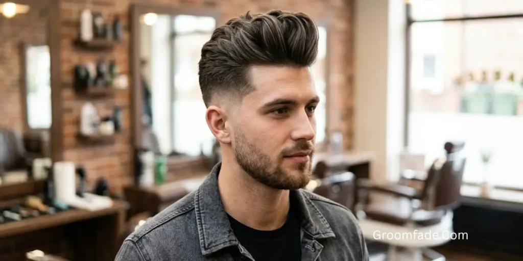 Quiff With Tapered Sides