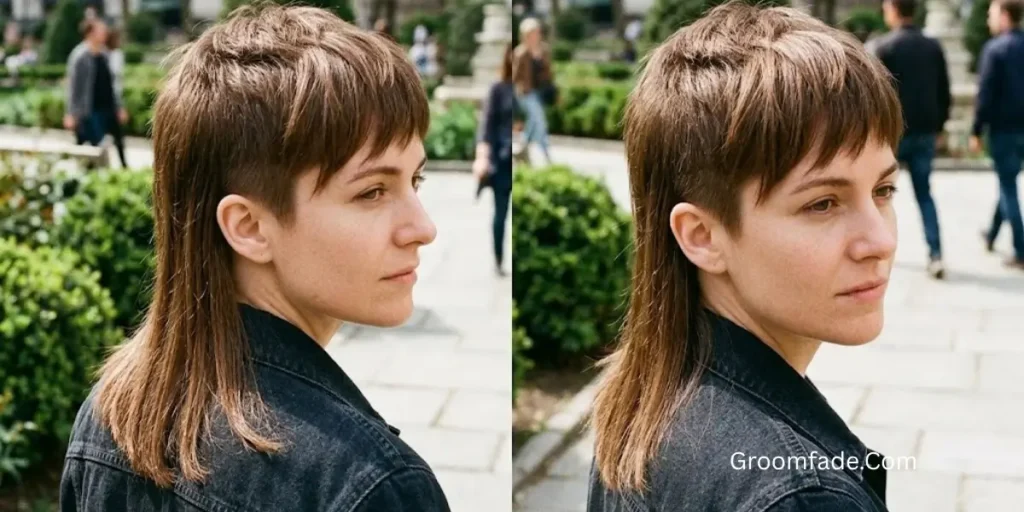 Reverse Mullet With Bangs