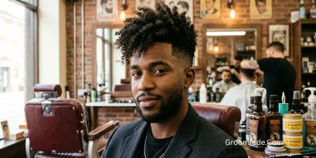 Shadow Fade with Curly Top