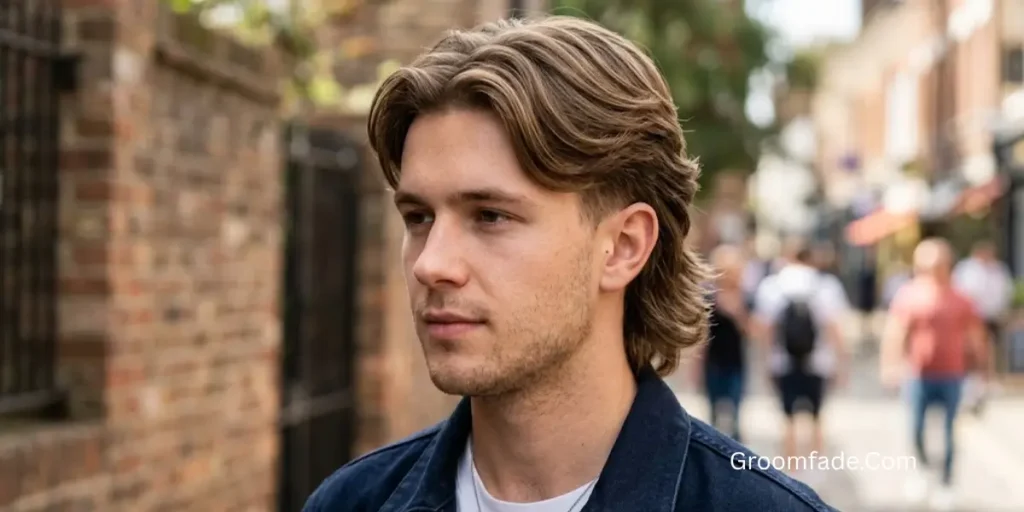 Short Middle Part Mullet