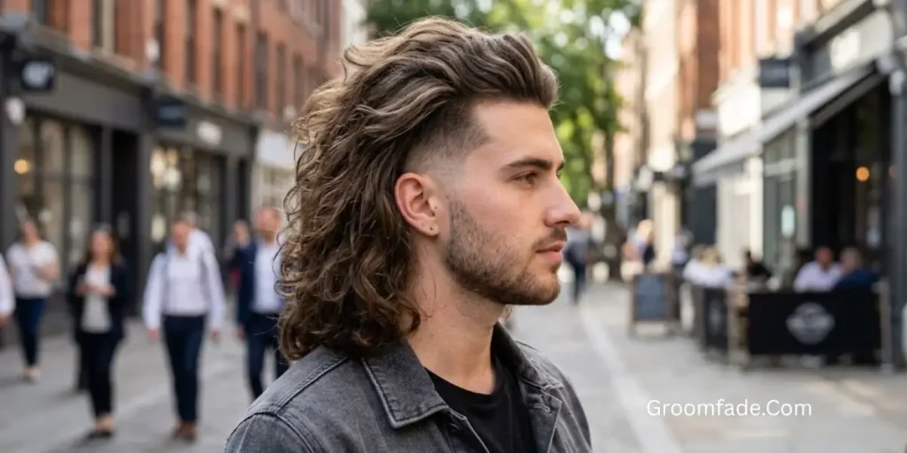 Temp Fade with Long Hair