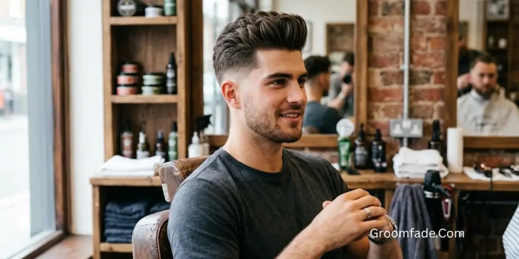 Textured Quiff With Tapered Sides