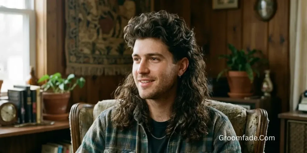 Wavy 80s Mullet