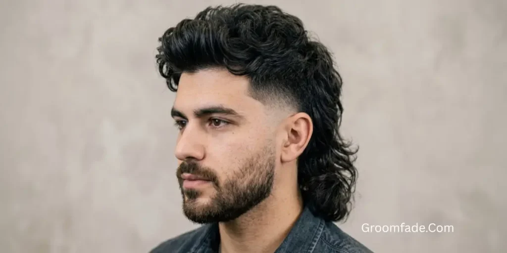 Curly Mullet Haircut