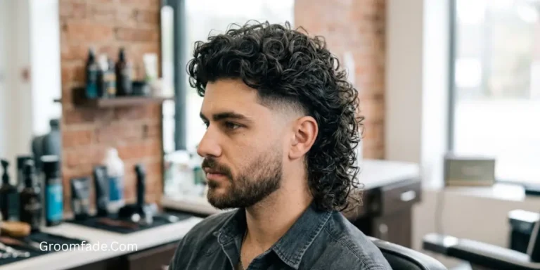 Curly Mullet Haircut