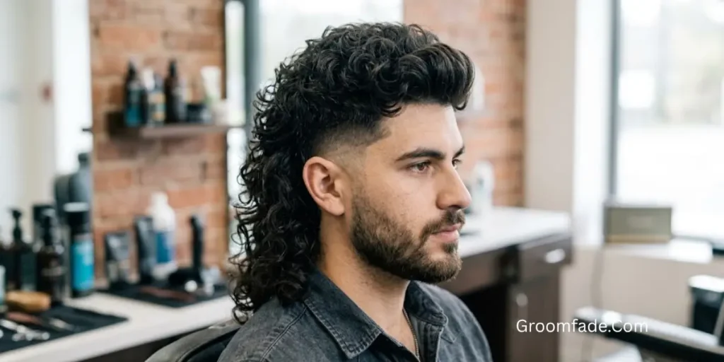 Disconnected Curly Mullet