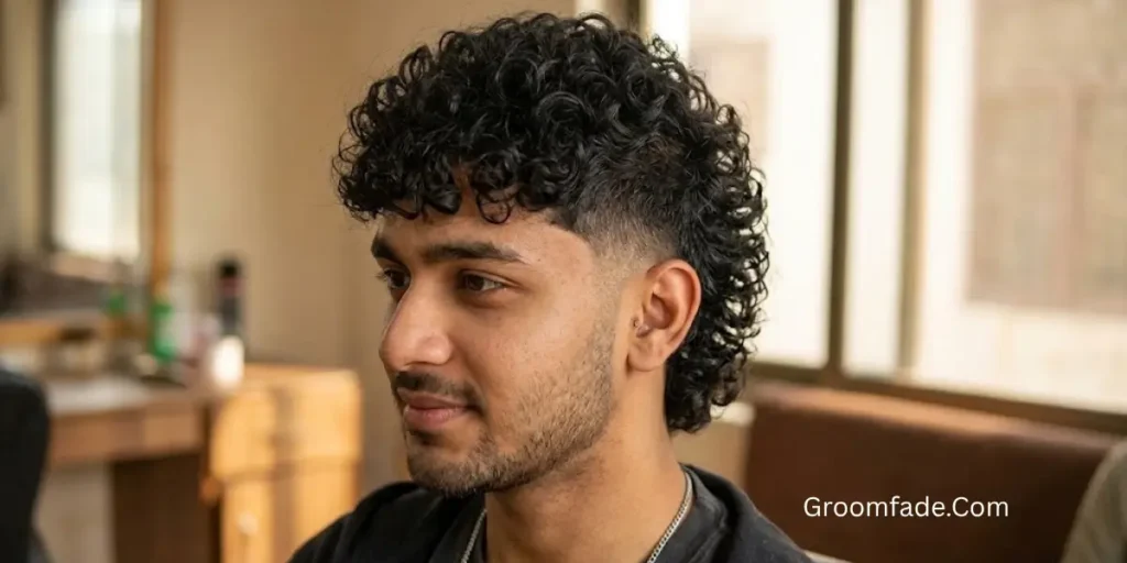 Short Curly Mullet
