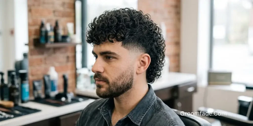 Short Curly Mullet
