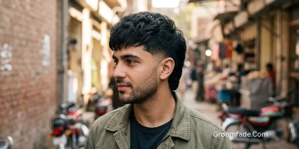 Short Modern Mullet with Textured Top