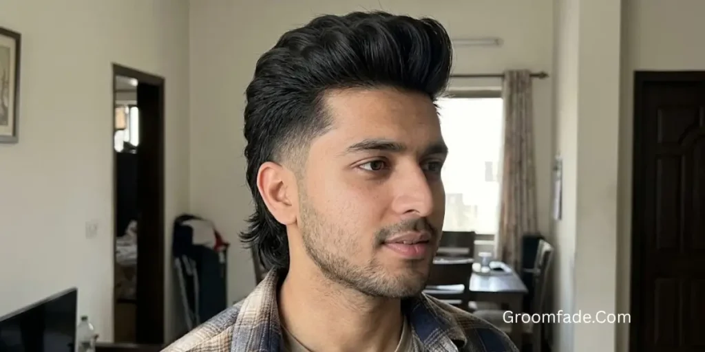 Short Mullet with Quiff Top