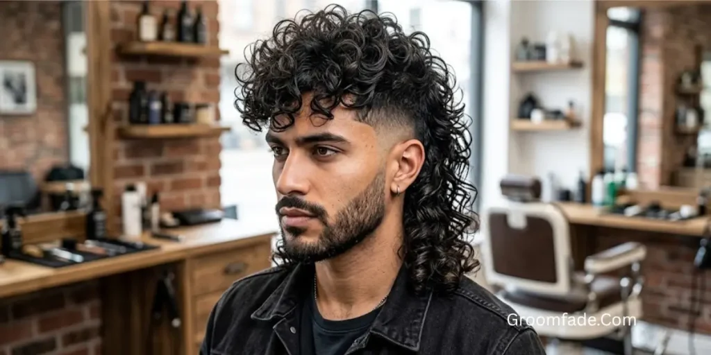 Textured Curly Mullet