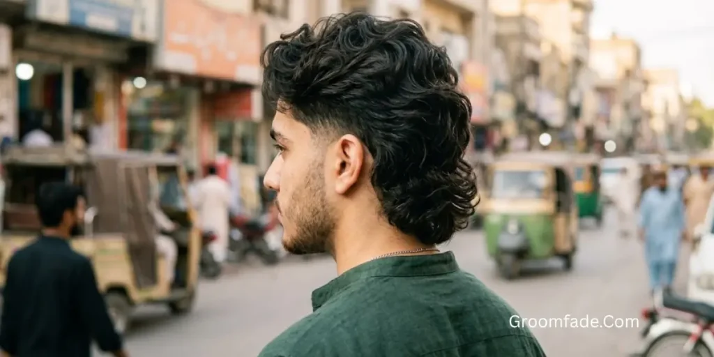 Wavy Mullet Taper Fade